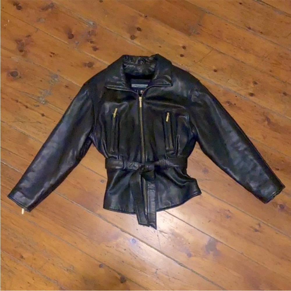 Marcia 🖤 Soft Black Italian Lamb Leather Motorcycle Racing Jacket